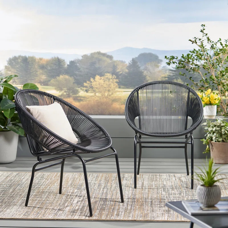 Outdoor Modern Patio Chair (Set of 2) | Wayfair North America
