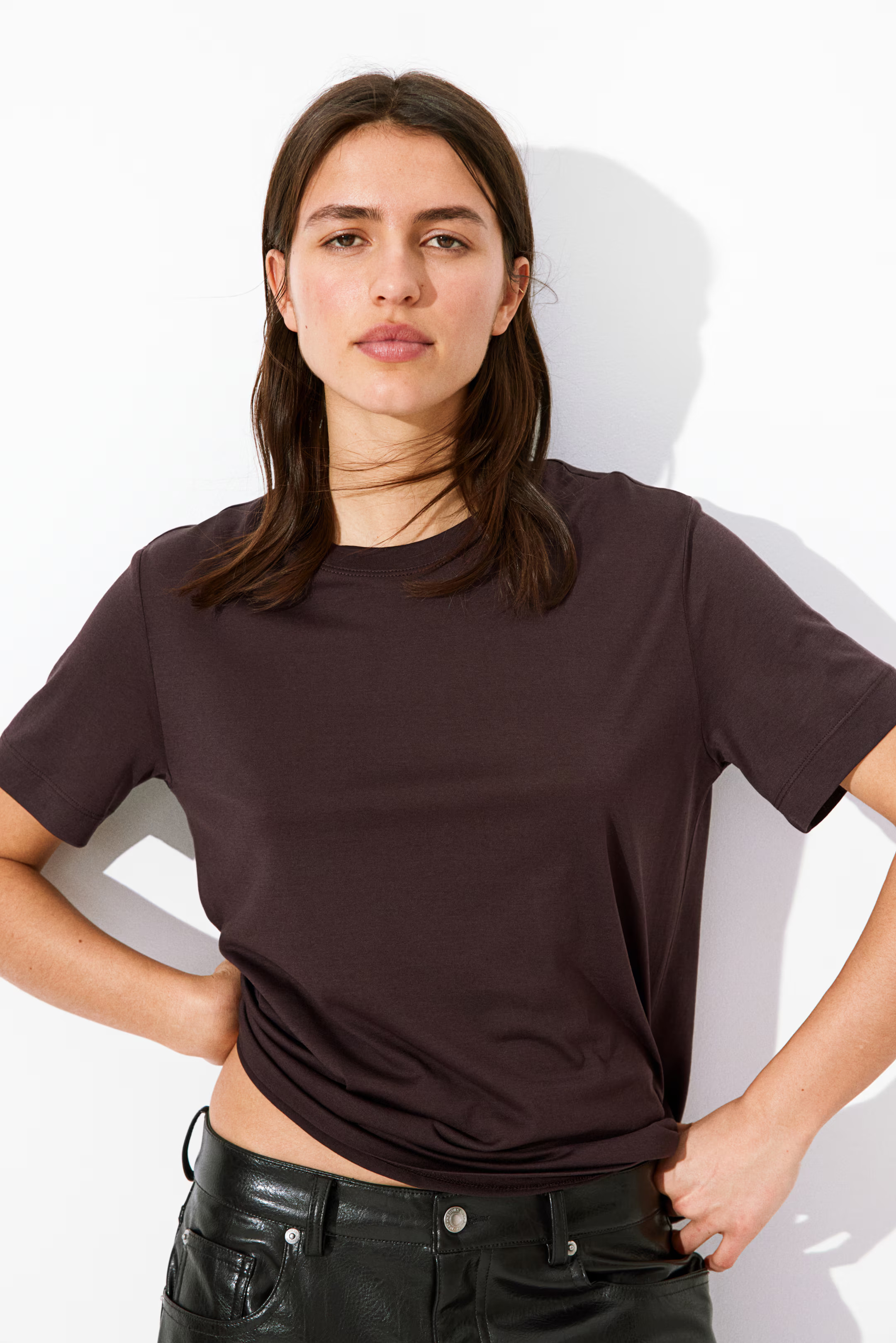 Silk-blend T-shirt | H&M (UK, MY, IN, SG, PH, TW, HK)