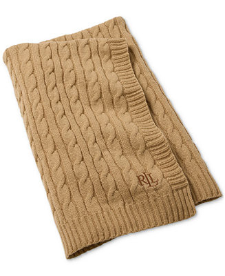 Jamie Cable-Knit Throw, 50" x 60" | Macy's