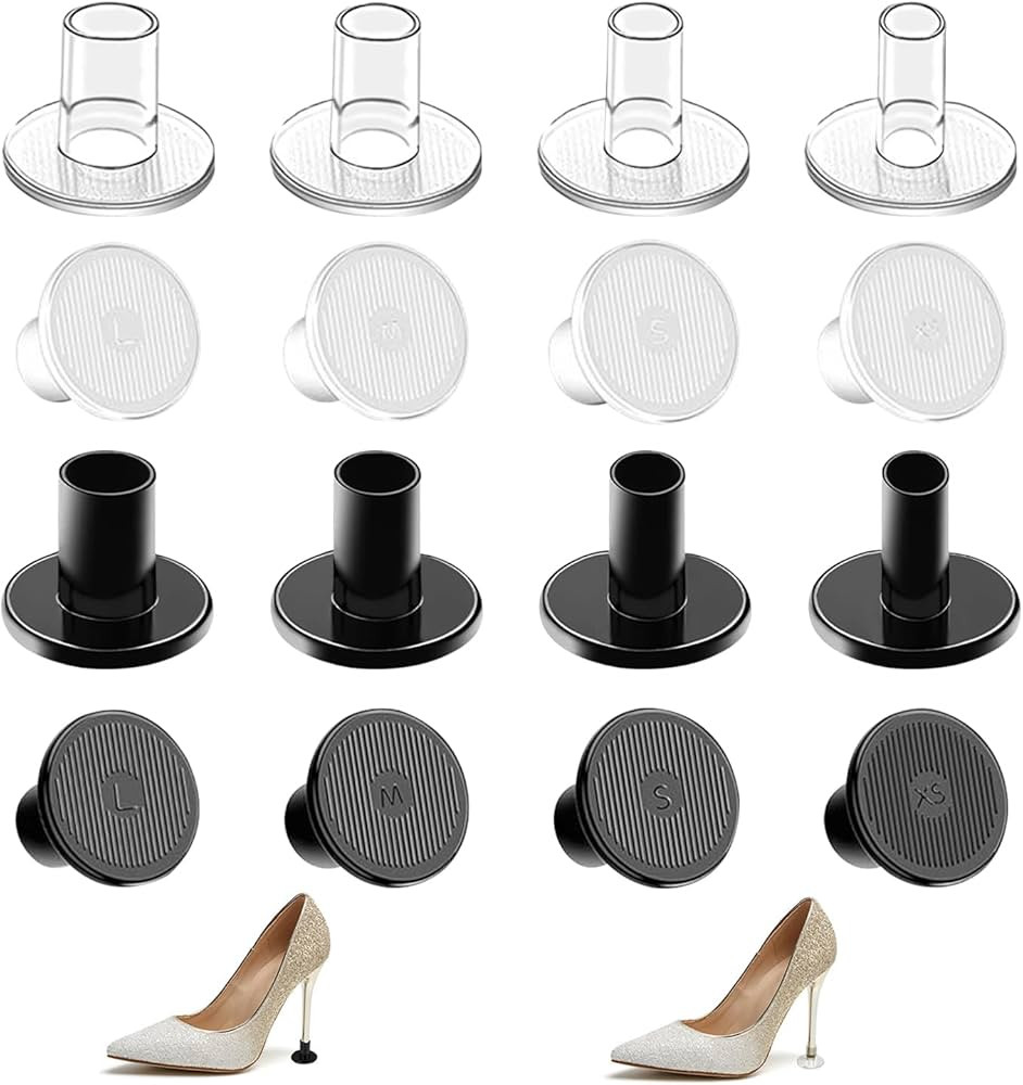 High Heel Protectors, 8 Pairs Heel Stoppers & Heel Repair Caps - 4 Sizes Shoe Heel Cover for Wome... | Amazon (US)