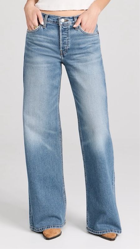The look and length of these wide leg jeans, so good! 

#LTKSeasonal