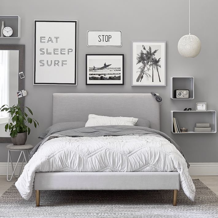 Ellery Essential Upholstered Bed | Pottery Barn Teen