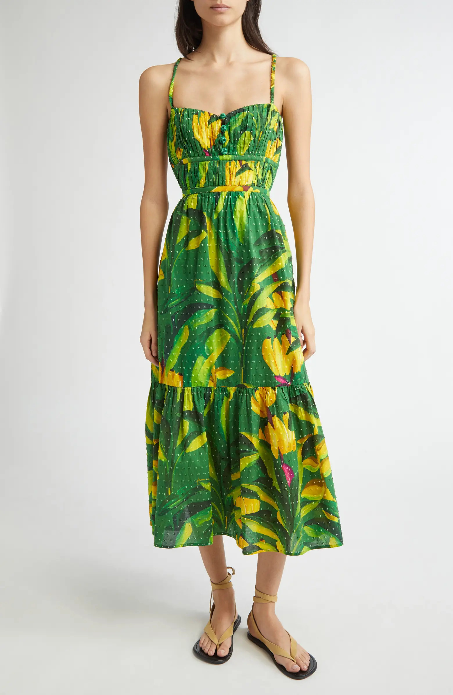 Banana Aquarela Cotton Midi Dress | Nordstrom