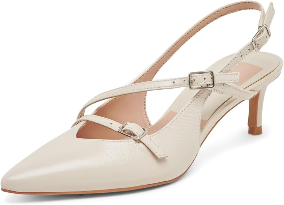Yishaweiqi Pointed Toe Slingback Heels for Women Buckle Strap Dress Pumps Shoes Comfortable BackS... | Amazon (US)