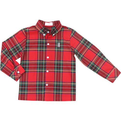Red And Green Holiday Plaid Shirt - Shipping Mid November | Cecil and Lou