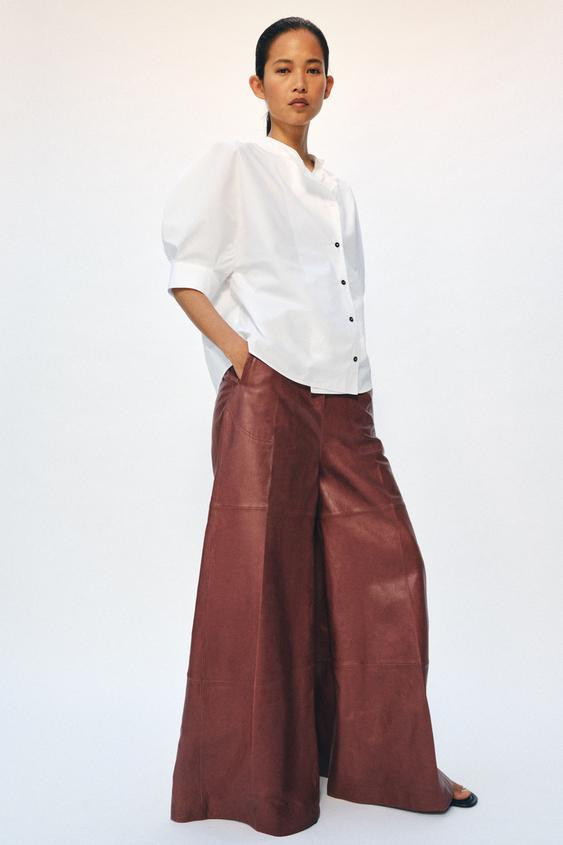 ZW COLLECTION BUTTONED POPLIN SHIRT | Zara UK