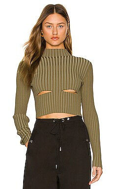 Dion Lee Rib Slash Top in Surplus Green & Sage from Revolve.com | Revolve Clothing (Global)