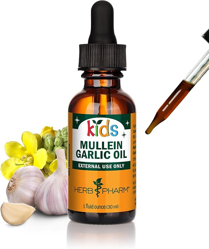 Herb Pharm Kids Mullein and Garlic Oil, Calendula, Garlic, Mullein, St. John's Wort, Olive Oil, 1... | Amazon (US)