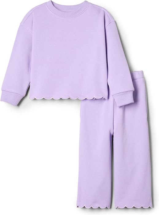 Amazon Essentials x Sofia Grainge Toddlers and Baby Girls' French Terry Sweatshirt Pant and Top S... | Amazon (US)