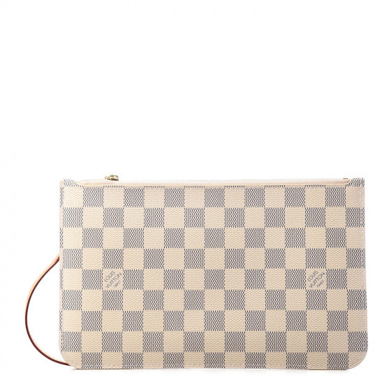 LOUIS VUITTON Damier Azur Neverfull MM GM Pochette | Fashionphile
