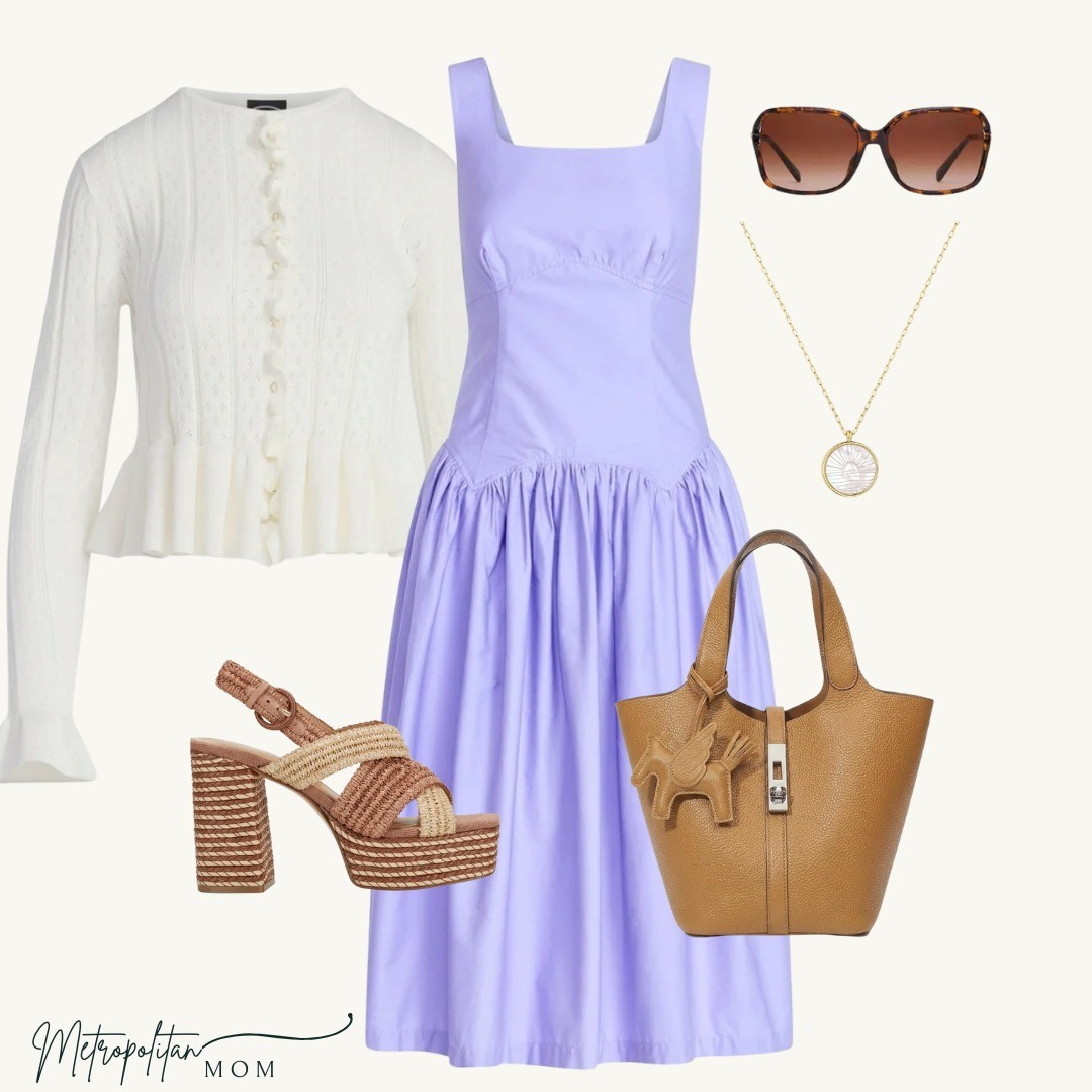 Easter? Spring event? Sunday brunch?This dress does all of it — just change the bag and you’re set.Not my usual color, but I just love this soft purple pastel. Paired with warm brown accessories and raffia platforms to keep it grounded and wearable.Sometimes stepping outside your color comfort zone is worth it.

#LTKmomlife #LTKootd #LTKOver40