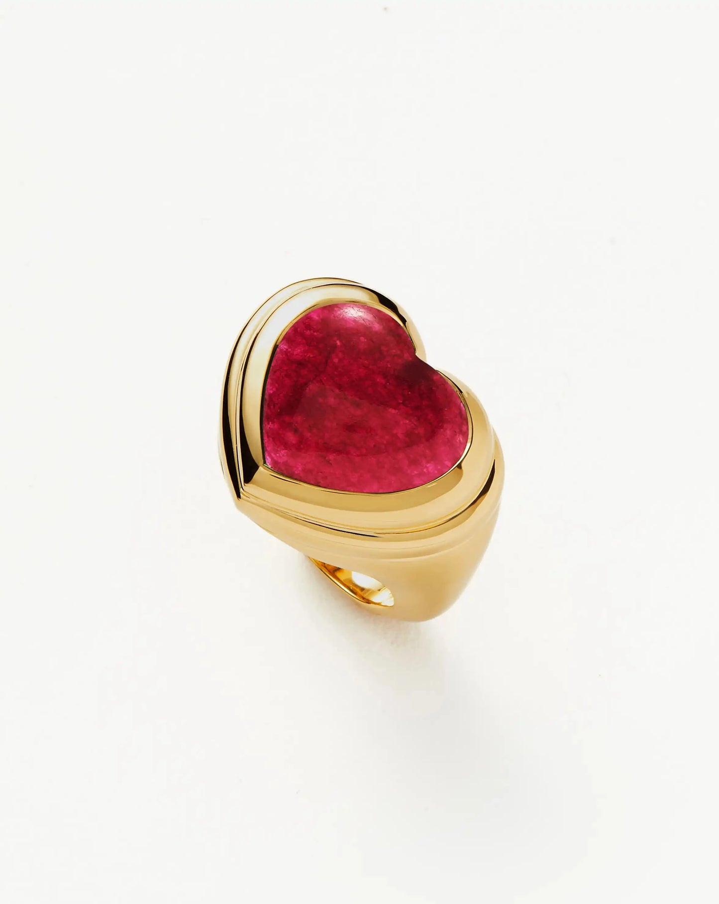 Jelly Heart Gemstone Ring | 18k Gold Plated/Pink Quartz | Missoma US