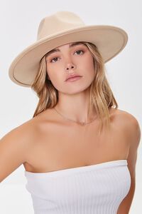 Chain Faux Leather-Trim Fedora | Forever 21 (US)