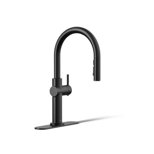 KOHLER 22974-BL Crue Touchless Kitchen Faucet with Pull Down Sprayer, Touchless Activation, Motion Sensor, Hands-Free Faucet, Matte Black | Amazon (US)
