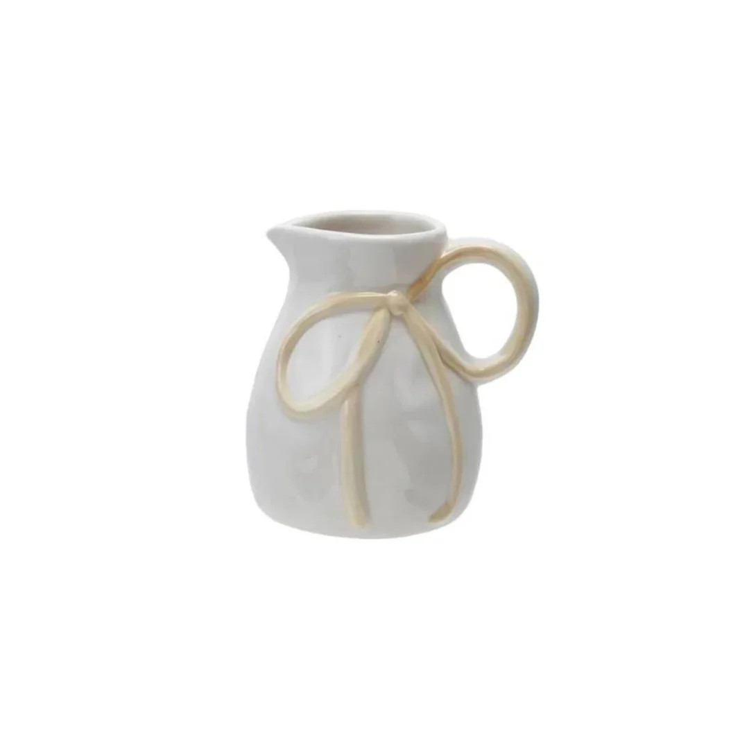 Petite Bow Creamer | Pink Antlers