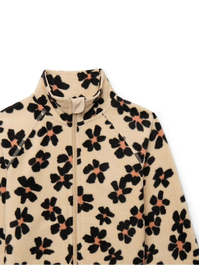 Wonder Nation Girls Microfleece Full Zip Jacket, Sizes 4-18 | Walmart (US)