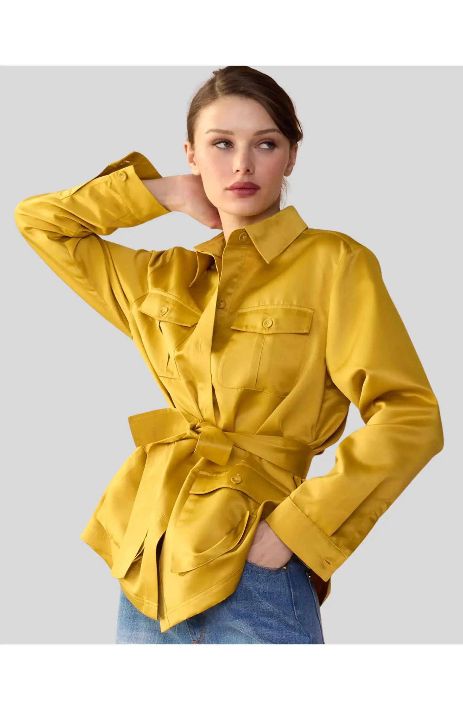 Satin Safari Jacket | Nordstrom