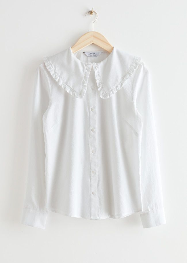 Ruffled Collar Cotton Denim Shirt | & Other Stories (EU + UK)