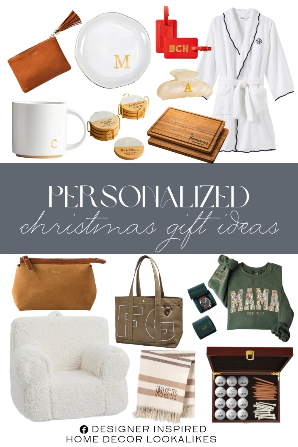 Personalized Christmas Gift ideas. Customized Christmas Gifts. Unique Christmas Gift Ideas. Thoughtful Holiday Gift Ideas. Personalized Gifts for Loved Ones. Custom Gifts for the Holidays. Christmas Gift Inspiration.    

Home more affordable option find copy cat similar look for less budget friendly affordable cheap cheaper beautiful pretty. Clearance sale coupon code discount code promo code luxury lookalike look a like Inspo inspiration inspired by idea ideas Love like these? I share multiple every day in my FB group.
#personalizedgifts #thoughtfulgifts #christmasgifts #giftguide #holidaygifts #giftideas #customizedgifts #christmasgifts2025 

 #LTKGiftGuide #LTKHoliday #LTKSeasonal
