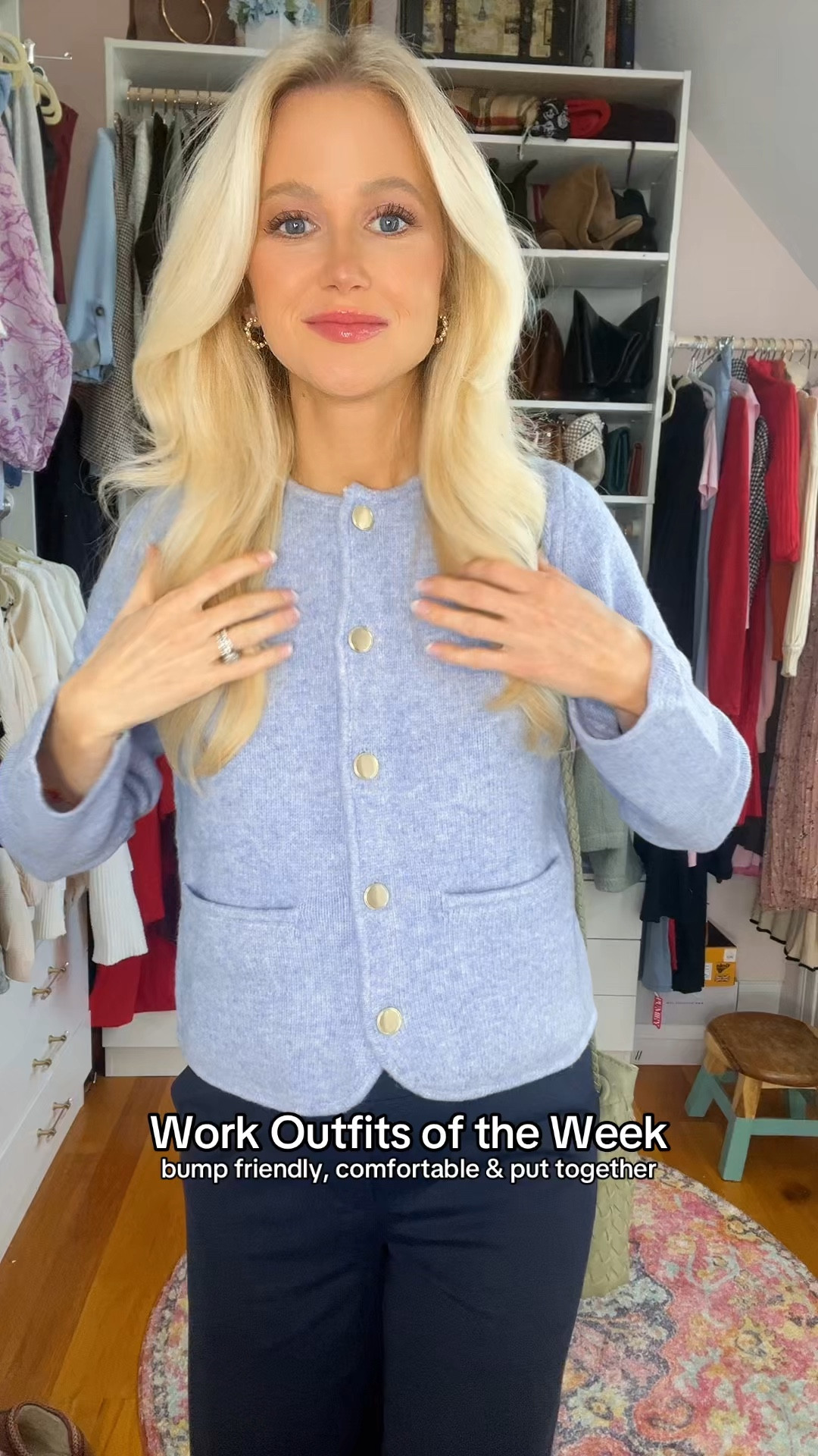 work outfits of the week - 19 weeks pregnant. Comfortable and practical while still looking put together. 

#LTKWorkwear #LTKSaleAlert #LTKBump