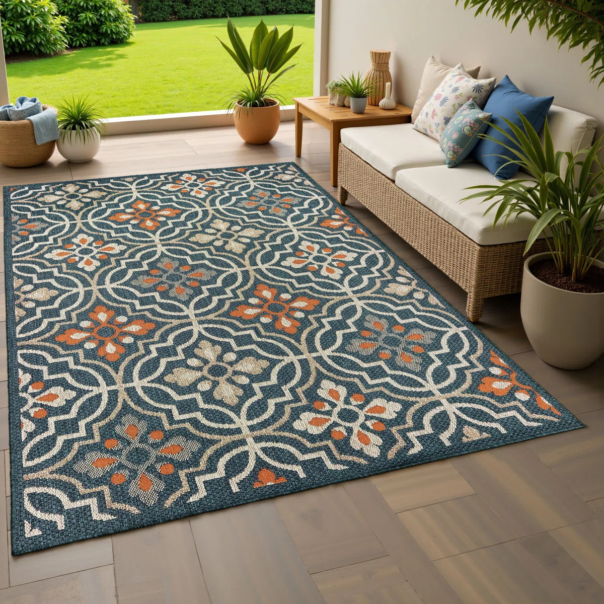 Izola Oriental Indoor/Outdoor Area Rug | Wayfair North America