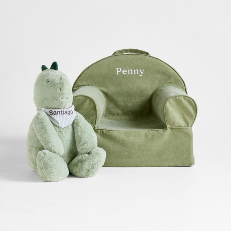 Dinosaur Stuffed Animal & Nod Chair 2-Year Old Gift Bundle | Crate & Kids | Crate & Barrel
