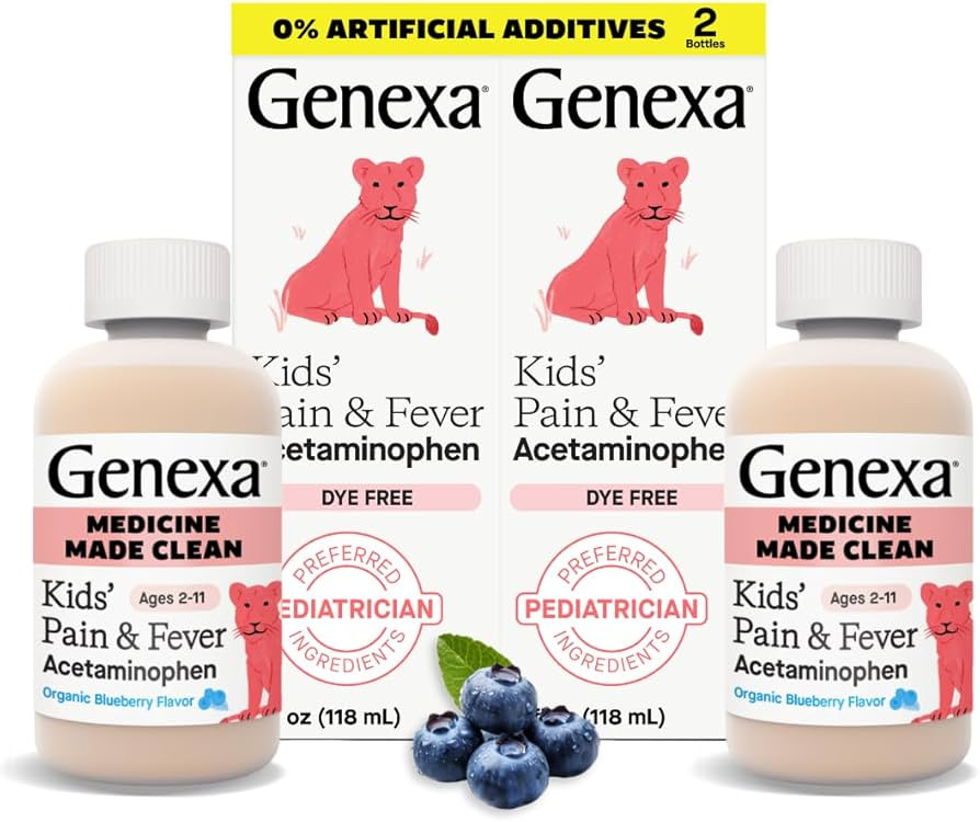 Genexa Children's Clean Acetaminophen | Pediatrician Preferred Ingredients | Pain & Fever Reducer... | Amazon (US)