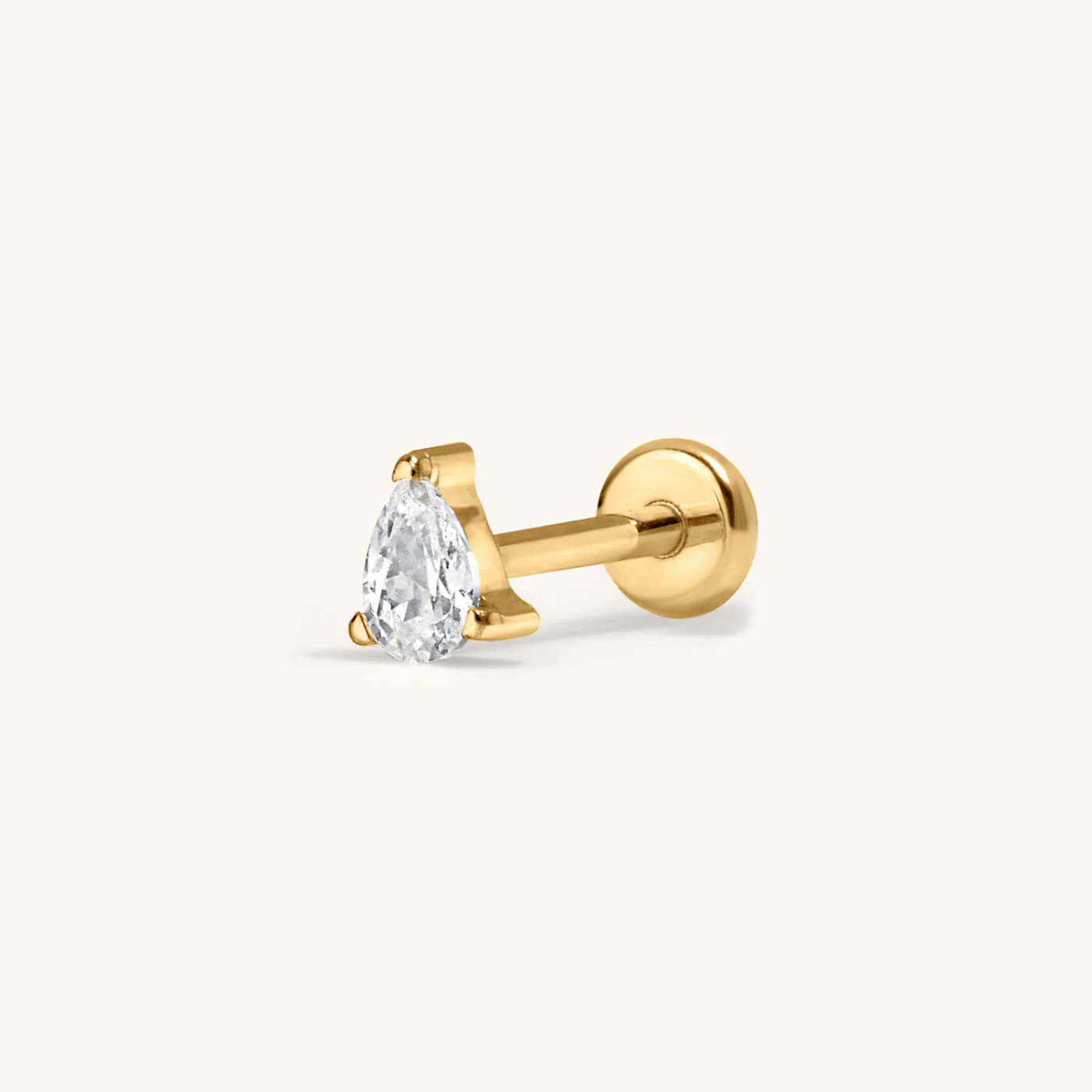 Celestial Pear Push Pin Flat Back Earring | Maison Miru