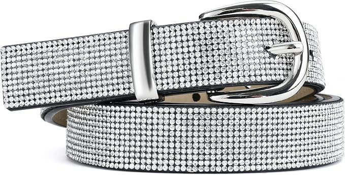 RISANTRY Rhinestone Belt for Women, Sparkly Diamond Belts for Womens Dresses, Ladies Glitter Belt... | Amazon (US)