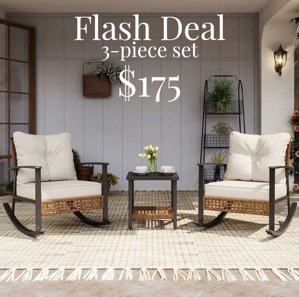 Walmart Patio furniture Sale. 3-piece rocker/table set.

#LTKSeasonal #LTKSaleAlert #LTKHome