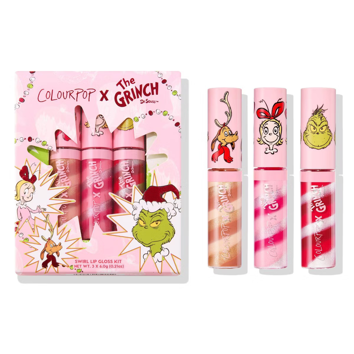 ColourPop x How the Grinch Stole Christmas Lip Gloss Trio - Merry Grinchmas - 0.048oz | Target