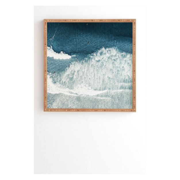 Ingrid Beddoes Ocean Surfers Framed Wall Art Blue - society6 | Target