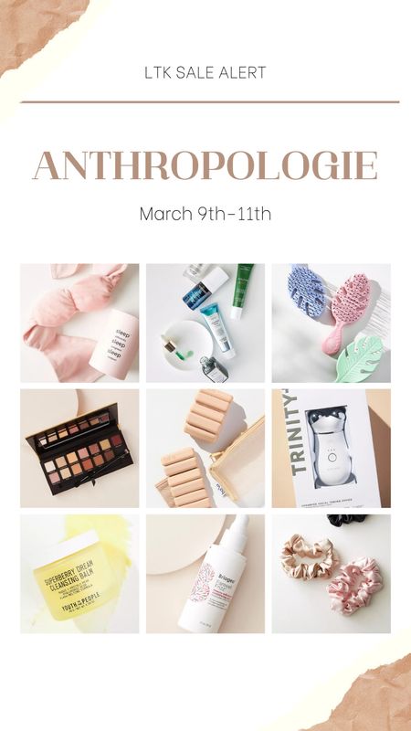 My #LTKsale favorites are now live! This is an exclusive sale for LTK followers only! Starts March 9th through the 11th. Keep coming back to my page to see all of my selections during the sale 💕 #anthropology #anthro #beauty #wellness #weights #anastasiapallette #weightedeyemask#nuface #sundayrileys #skincare #wetbrush #silkscrunchie #hairmask #youthtothepeople #beauty&wellness

#LTKSale #LTKFind #LTKsalealert