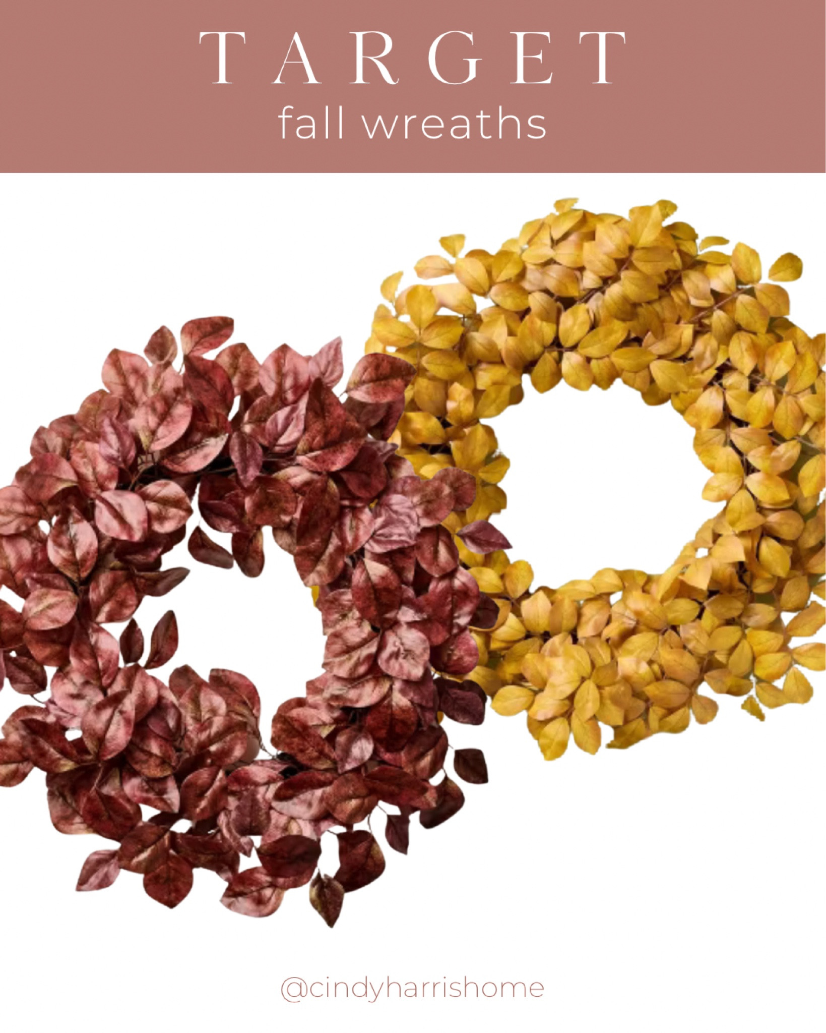 Loving these magnolia fall wreaths from target! 

Head over to Instagram to help me decide which wreath I should use for my front doors this fall! 🍂 

#LTKSeasonal #LTKHome