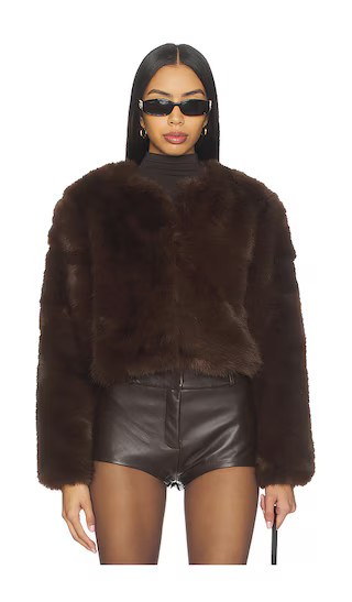Crop Faux Fur Coat in Gala Affair | Revolve Clothing (Global)