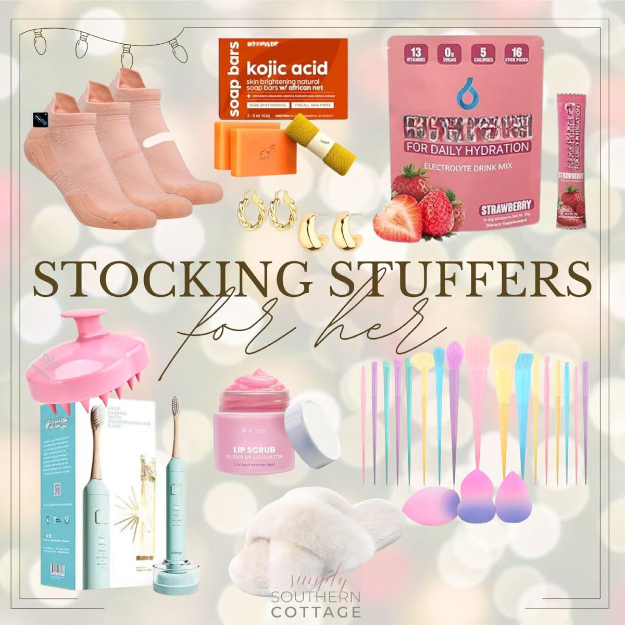 Stocking stuffer ideas for her! 

Stocking stuffers - gift ideas - gifts for her - beauty items - hydration packs - electronic toothbrush - beauty blender - teen girl stocking stuffers 

#LTKSeasonal #LTKHoliday #LTKGiftGuide