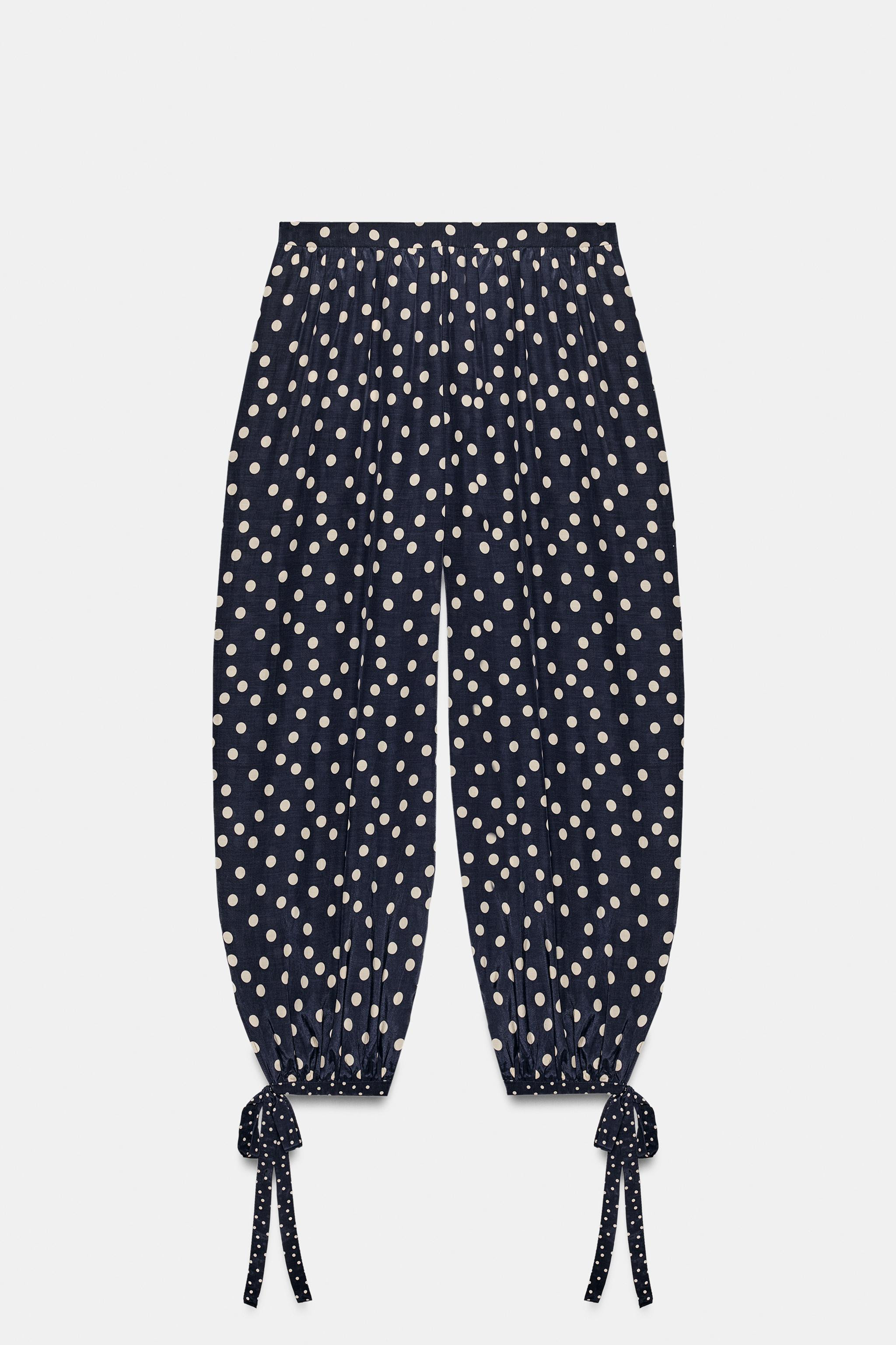 ZW COLLECTION POLKA DOT BALLOON PANTS | Zara US