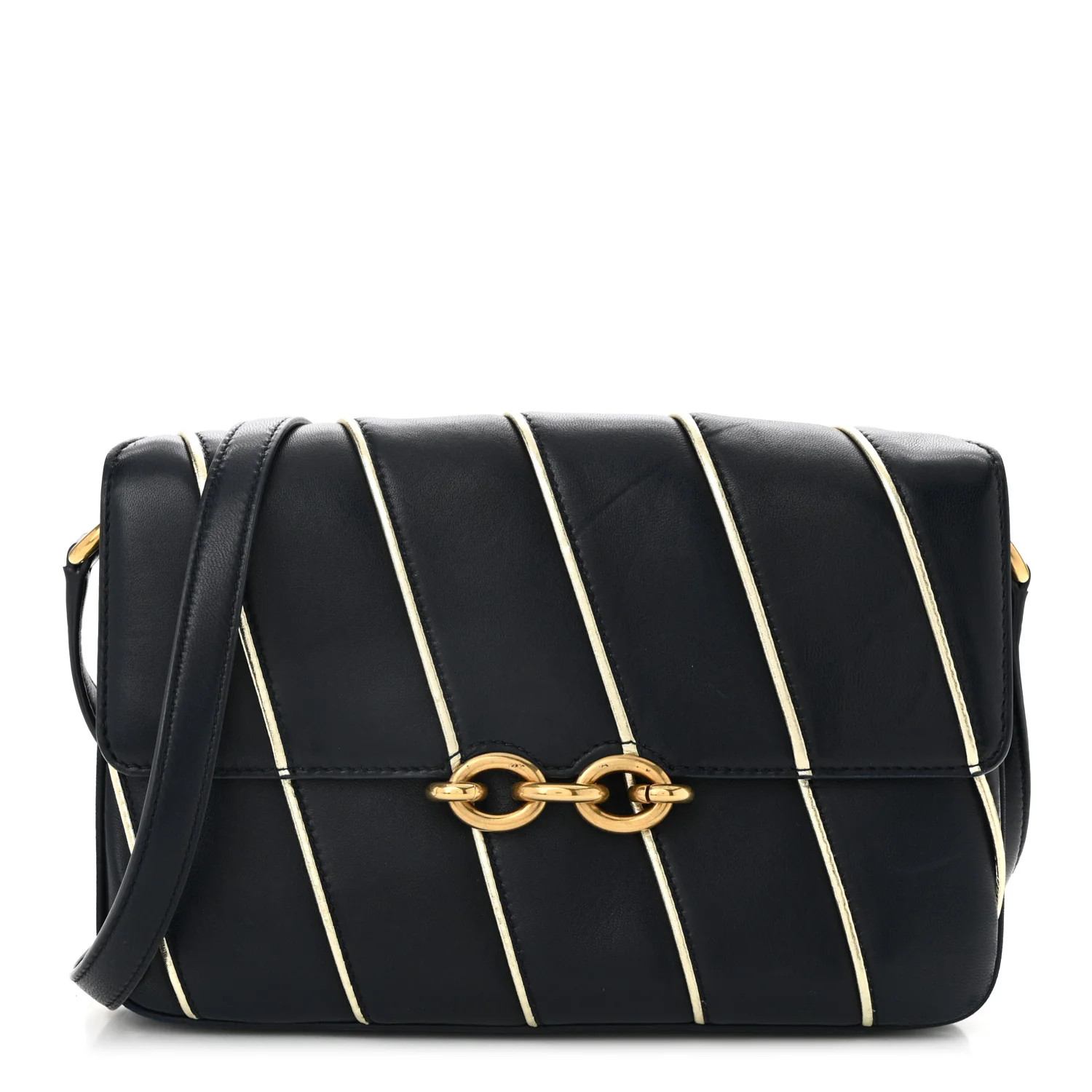 Lambskin Quilted Le Maillon Satchel Marine | FASHIONPHILE (US)