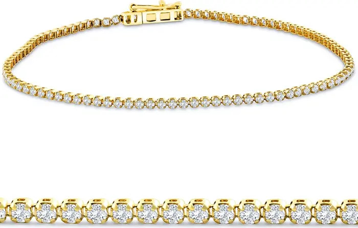 Bliss Diamond 2Ct Diamond Lightweight 7" Tennis Bracelet 14k Gold Lab Grown | Nordstrom | Nordstrom