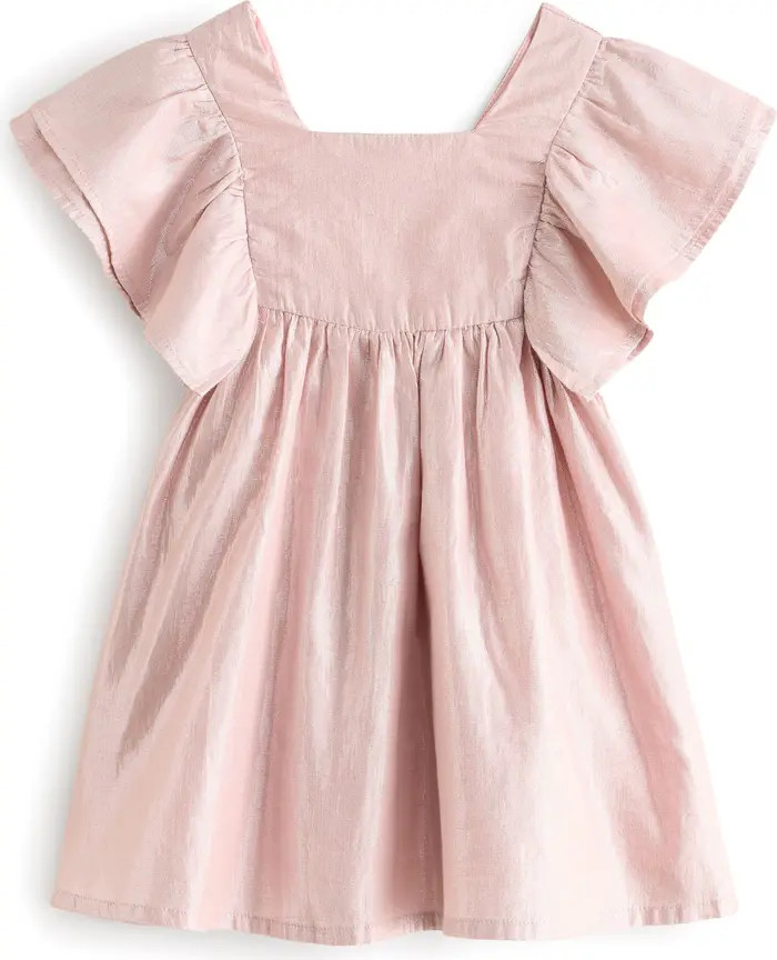Kids' Metallic Flutter Sleeve Party Dress | Nordstrom