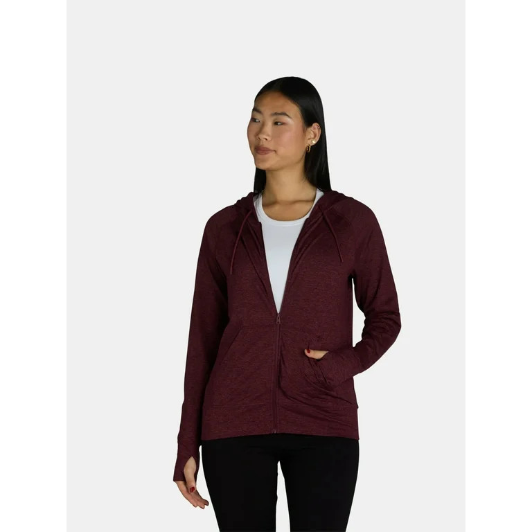 Athletic Works Women’s and Women's Plus ButterCore Zip-Up Hoodie with Long Sleeves, Sizes XS-4X | Walmart (US)