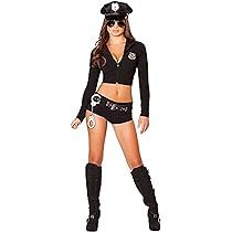 FORNY Women Police Costume Cosplay Dirty Cop Uniform Halloween Officer Outfits | Amazon (US)