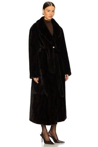 Ducie Rae Faux Fur Coat in Coffee from Revolve.com | Revolve Clothing (Global)