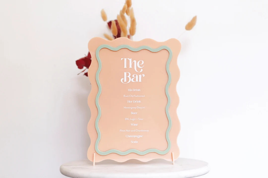 Wedding Bar Menu, Wedding Bar Sign, Bar Menu Sign, Wedding Menu Sign, Signature Drinks, Cocktail ... | Etsy (US)
