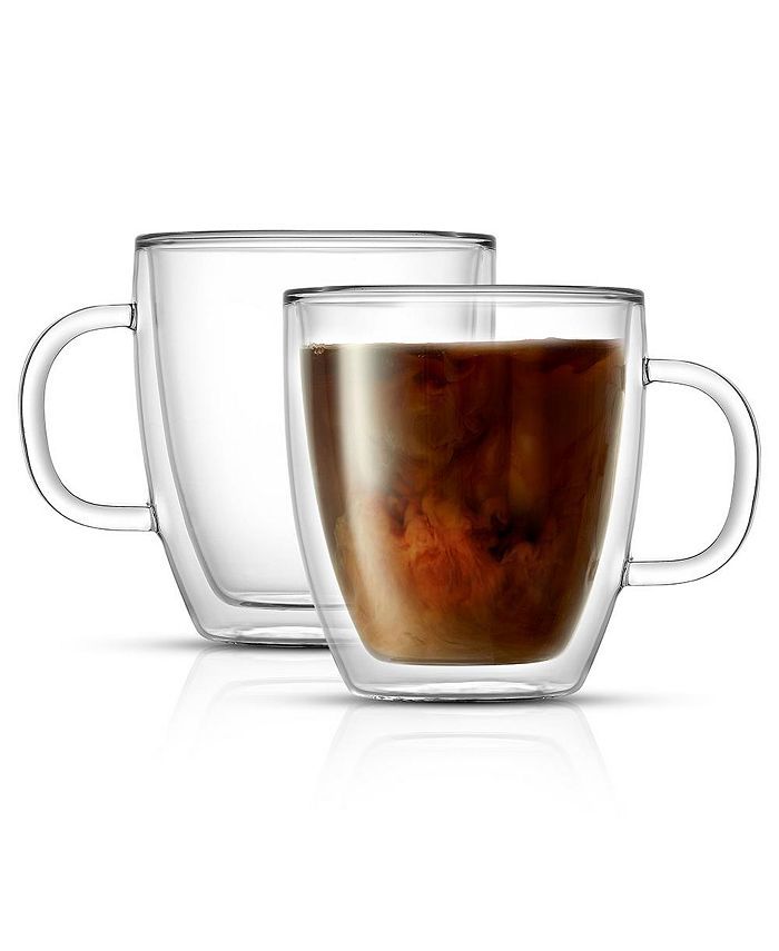 JoyJolt Savor Double Wall Coffee Mugs Set of 2 & Reviews - Glassware & Drinkware - Dining - Macy'... | Macys (US)
