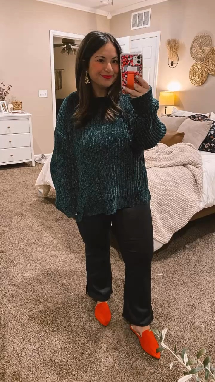 Cozy vibes on a budget! 🧥✨ This adorable Walmart sweater is my new fave and the price? Unbeatable! Perfect for staying warm without breaking the bank.

mules: fit a tad oversized // wearing a 5
leather pants: fit true to size // wearing a 32 regular
sweater: fits true to size // wearing a large (SO SOFT!!!) 

 #LTKHoliday #LTKFindsUnder50 #LTKStyleTip