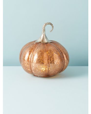Glass Pumpkin Decor With Twinkle Lights | HomeGoods