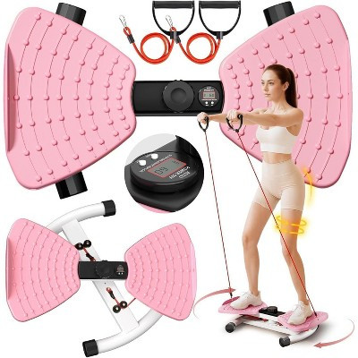 Waist Twister Machine Exercise Fitness Tool, Ab Twister Board with Smart LED Monitor, 300LBS Capacity Anti-Slip Home Pink one size | Target