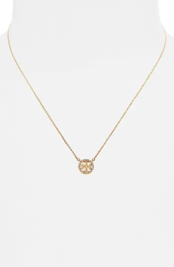 Pavé Logo Pendant Necklace | Nordstrom