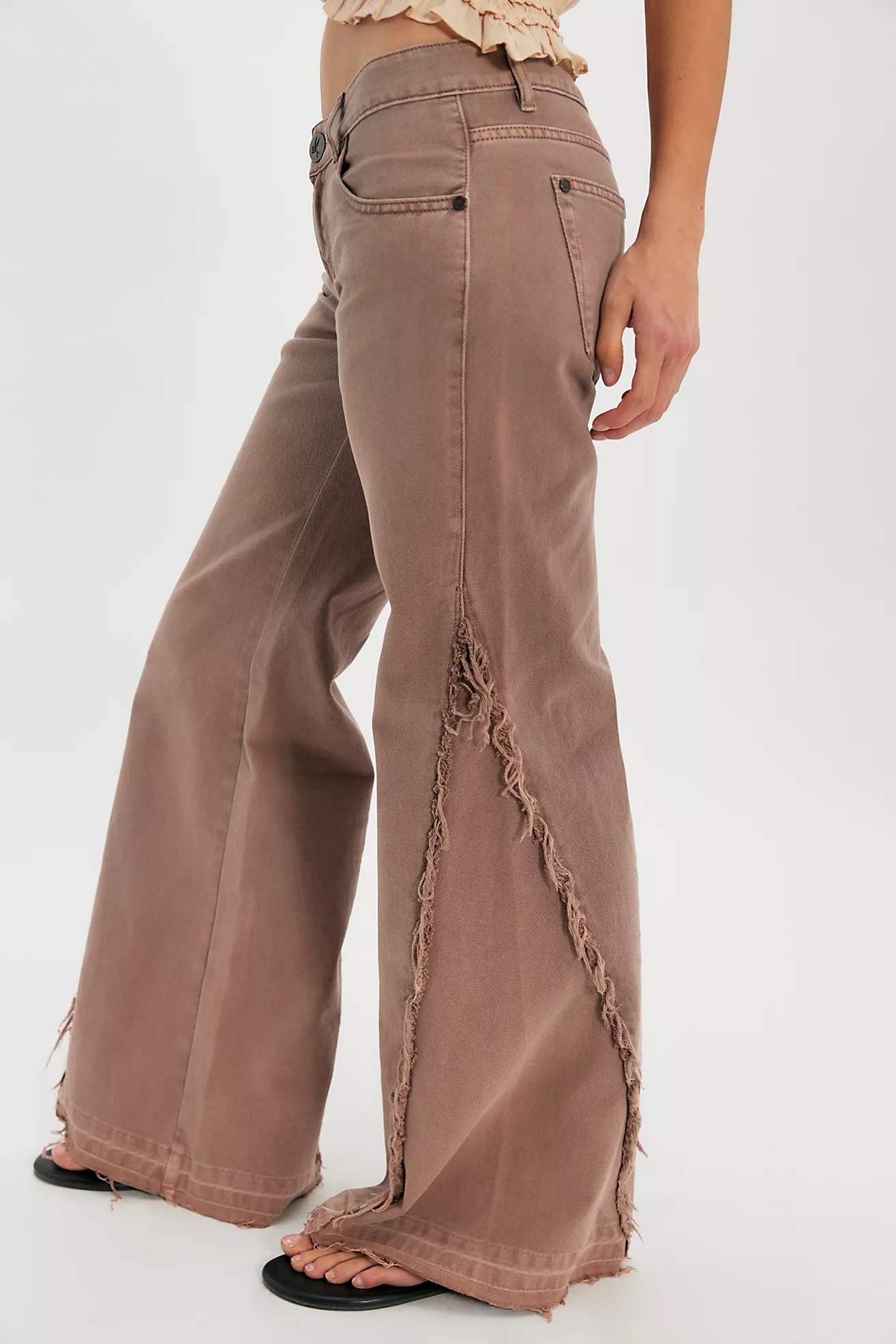 OneTeaspoon Johnnies Seamed Low-Waist Wide-Leg Jeans | Free People (Global - UK&FR Excluded)